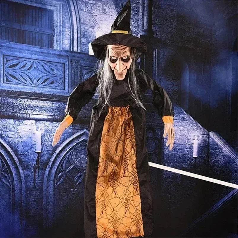 THEMEASHOP™-  Halloween Witch Ghost Decor Horror Pendant Glowing Prank Props Electric Toys Haunted House Bar Club Home Festival Decoration