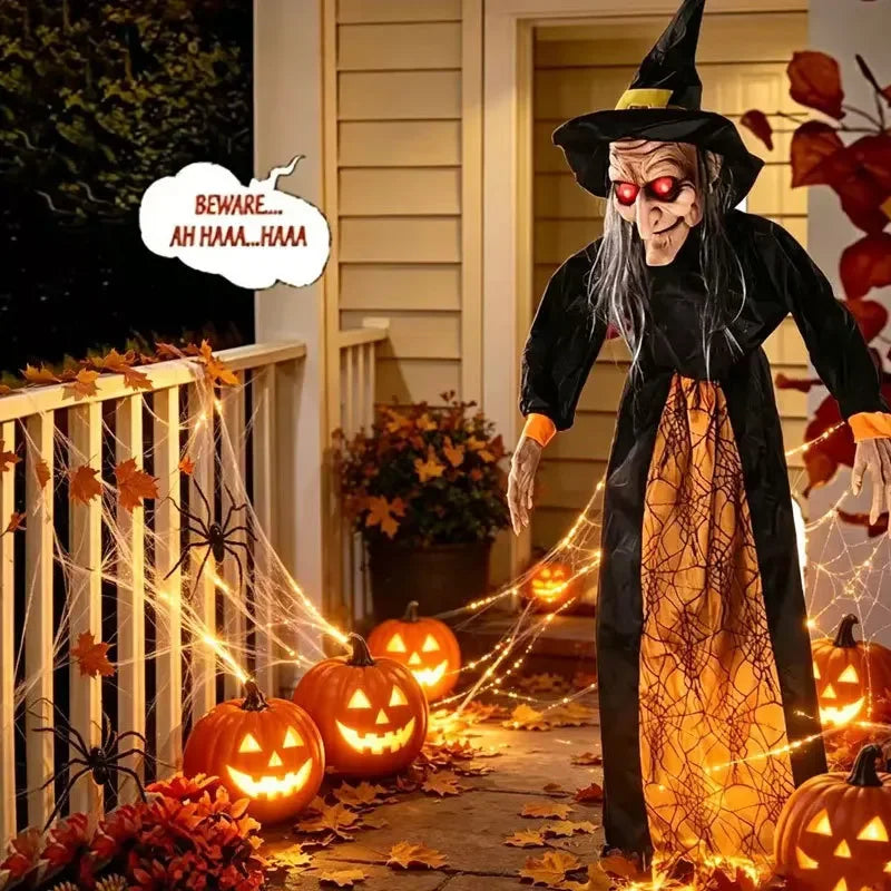 THEMEASHOP™-  Halloween Witch Ghost Decor Horror Pendant Glowing Prank Props Electric Toys Haunted House Bar Club Home Festival Decoration