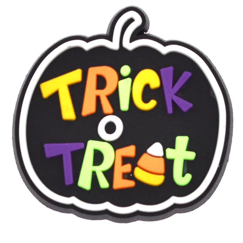 THEMEASHOP™- halloween pumpkin ghost PVC shoe Charms Buckle combination Fit Wristbands accessories Decoration Bands gift unisex party
