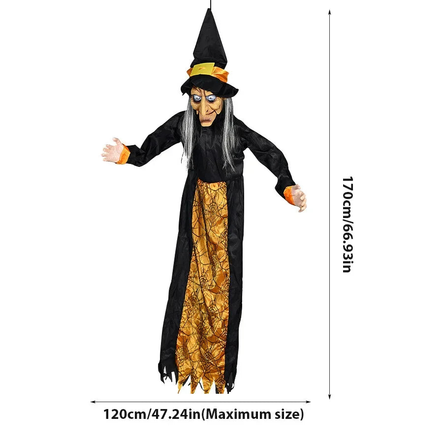 THEMEASHOP™-  Halloween Witch Ghost Decor Horror Pendant Glowing Prank Props Electric Toys Haunted House Bar Club Home Festival Decoration
