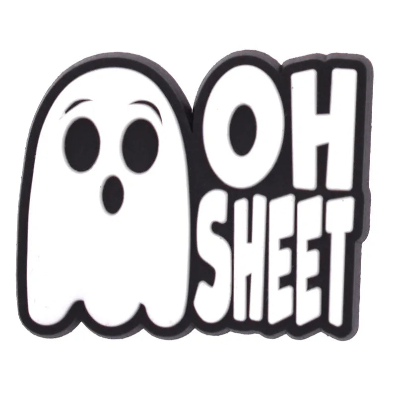 THEMEASHOP™- halloween pumpkin ghost PVC shoe Charms Buckle combination Fit Wristbands accessories Decoration Bands gift unisex party