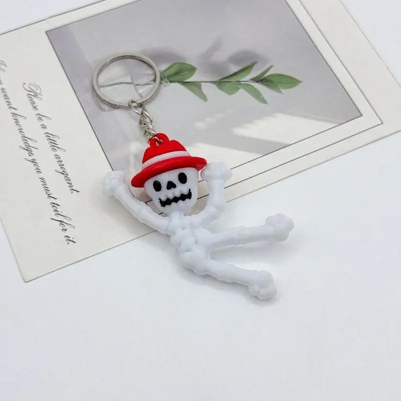 THEMEASHOP™- Halloween Decor Keychain Cute Cat Bat Spider Black Animal Funny Key Ring for DIY Craft Bag Accessory Gift