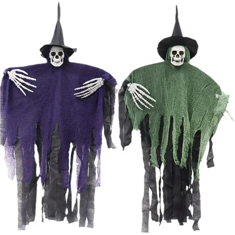 THEMEASHOP™- Halloween Hanging Skeleton Ghosts Decor Halloweens Skeleton Flying Ghost Haunted Haunted House Prop Party Decorations