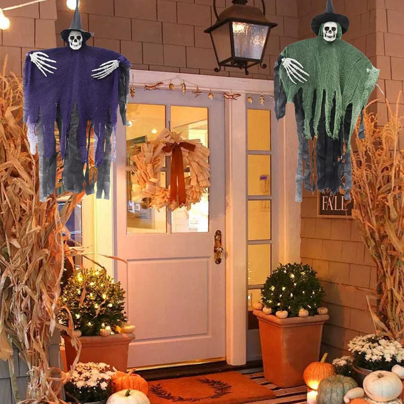 THEMEASHOP™- Halloween Hanging Skeleton Ghosts Decor Halloweens Skeleton Flying Ghost Haunted Haunted House Prop Party Decorations