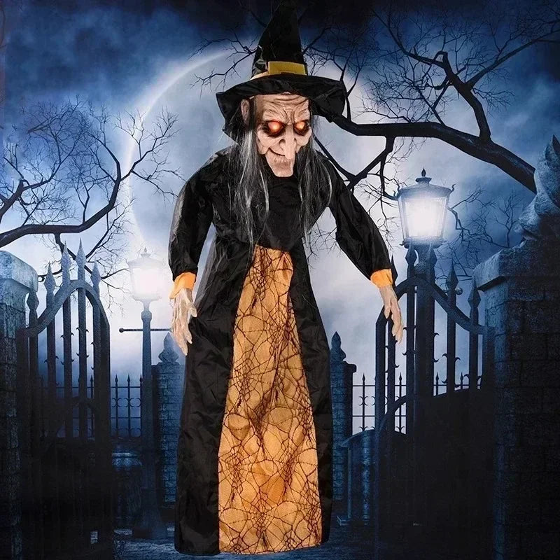 THEMEASHOP™-  Halloween Witch Ghost Decor Horror Pendant Glowing Prank Props Electric Toys Haunted House Bar Club Home Festival Decoration