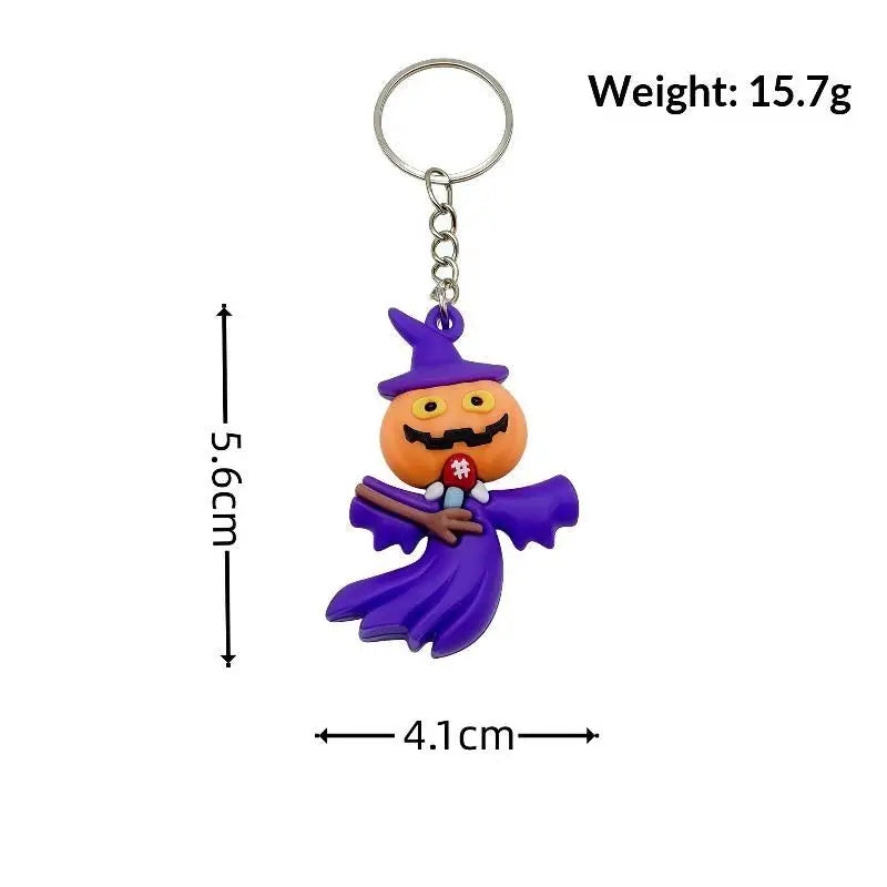 THEMEASHOP™- Halloween Decor Keychain Cute Cat Bat Spider Black Animal Funny Key Ring for DIY Craft Bag Accessory Gift