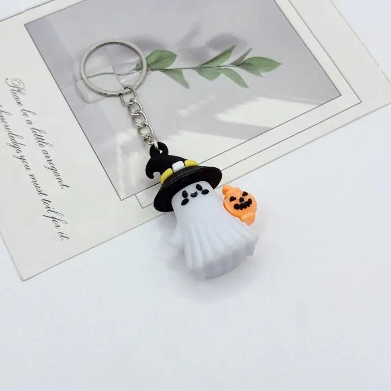 THEMEASHOP™- Halloween Decor Keychain Cute Cat Bat Spider Black Animal Funny Key Ring for DIY Craft Bag Accessory Gift