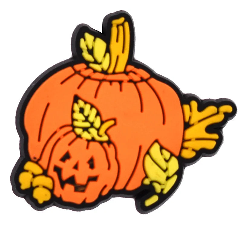THEMEASHOP™- halloween pumpkin ghost PVC shoe Charms Buckle combination Fit Wristbands accessories Decoration Bands gift unisex party