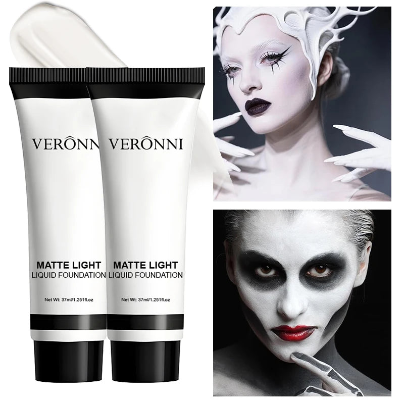 THEMEASHOP™- Halloween Pure White Makeup Foundation Mixable Pure White Foundation Adjuster Concealer Face Paint Makeup Clown COS Carnival