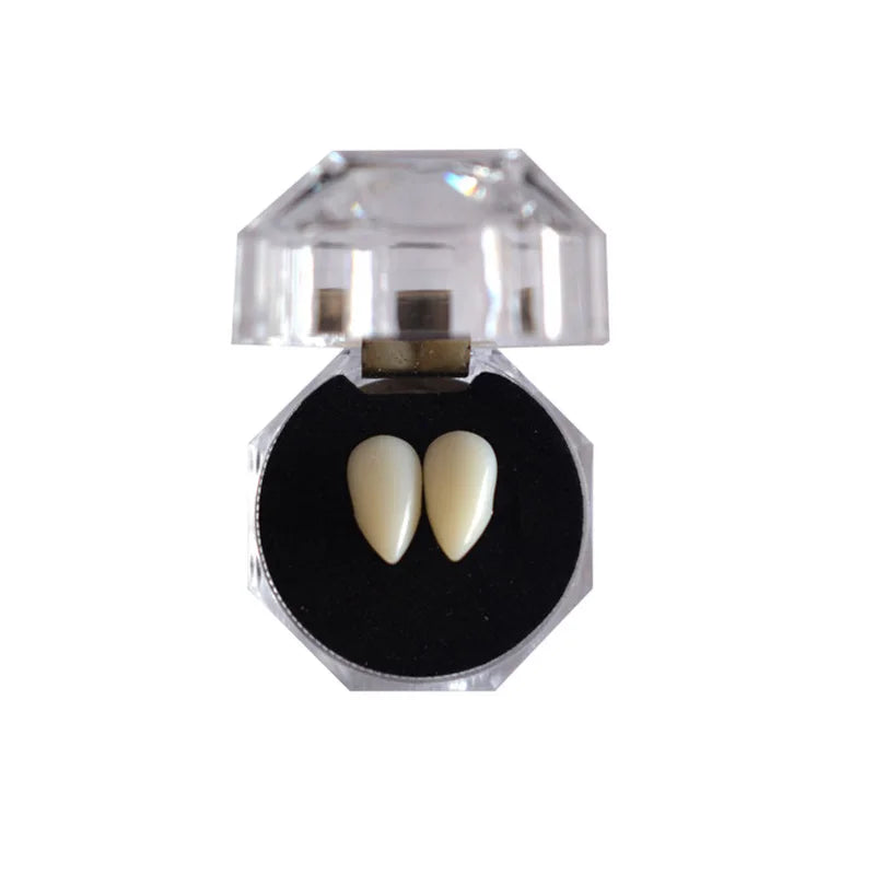 THEMEASHOP™- halloween party Fangs Decoration DIY Halloween Resin vampire teeth Props Horror 5g glue friends gifts Cosplay witch false fangs