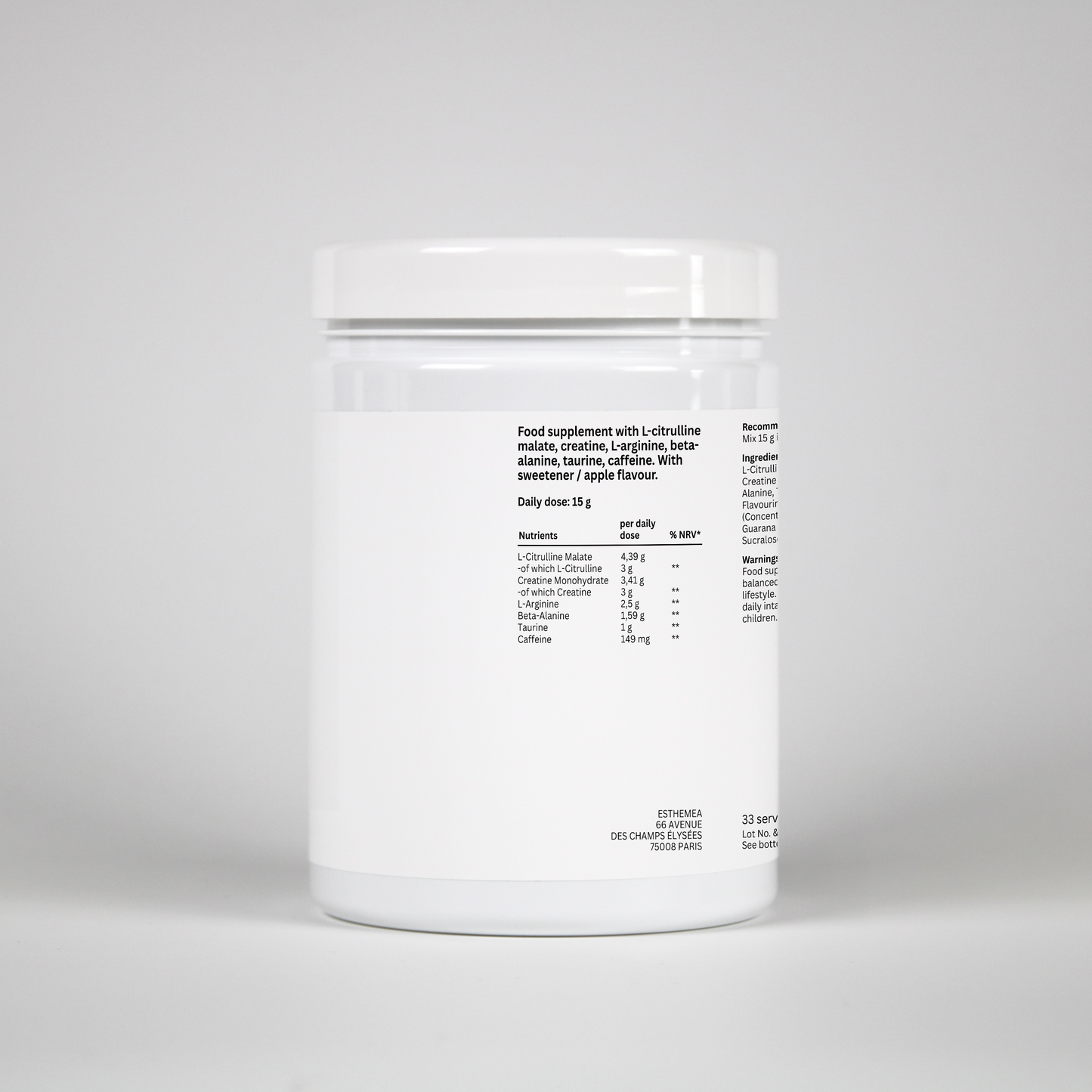 Pre-Workout Booster Green Apple - 500g