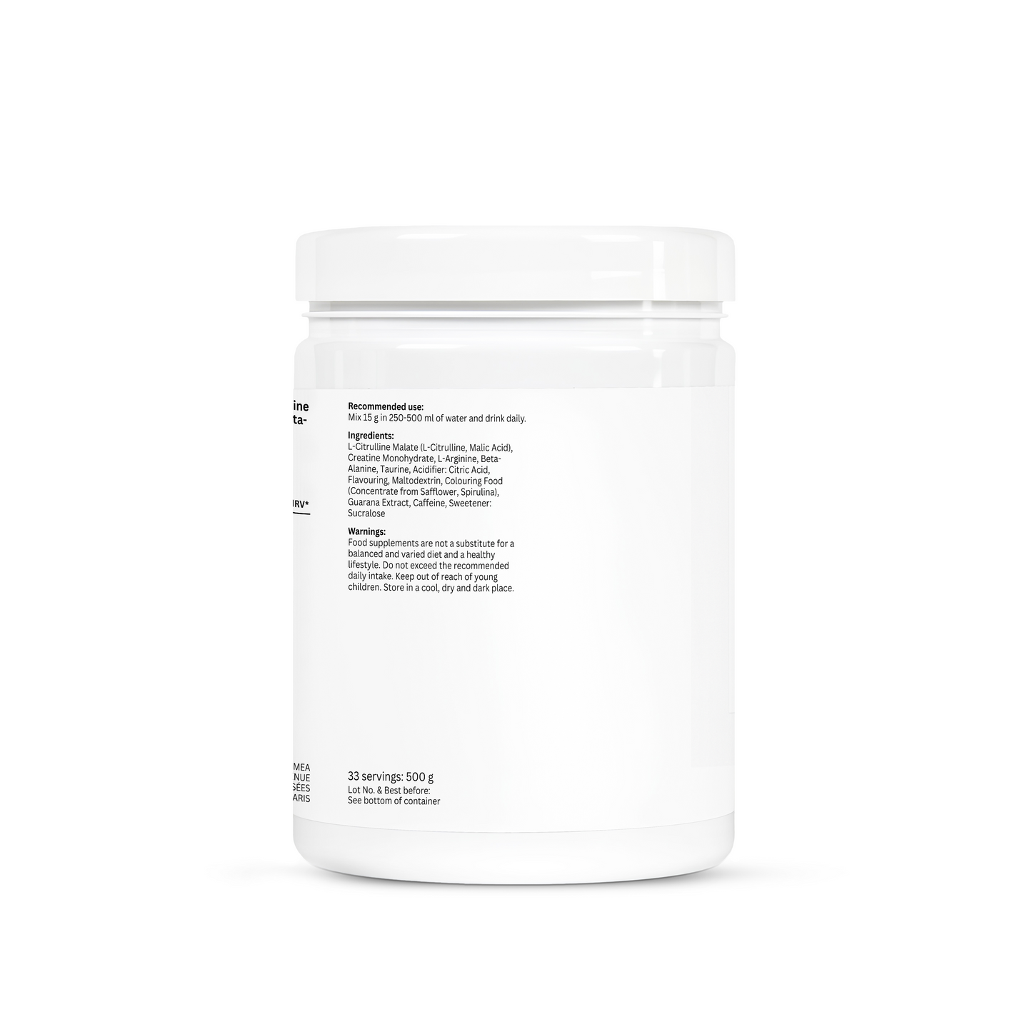 Pre-Workout Booster Green Apple - 500g